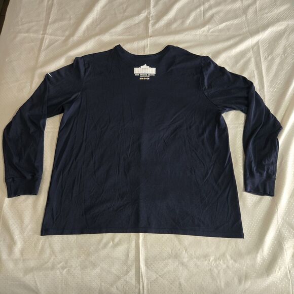 Notre Dame LOU HOLTZ Medal Of Freedom Nike Dri-FIT Long Sleeve Tee Rush Blue XXL - Picture 9 of 14